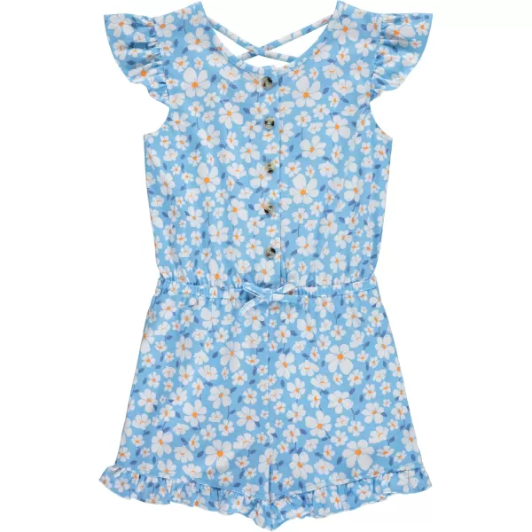 BTween 3-Pack Girls' Jumpsuits &amp; Rompers - Sleeveless &amp; Flutter Sleeve One Piece Overall Suit for Kids