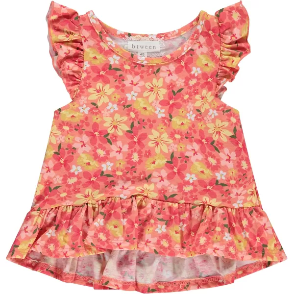 BTween 4-Pack Girls' Tops, Tees &amp; Blouses - Short Sleeve Tshirts, Ruffle Top and Off Shoulder Shirt Bundle