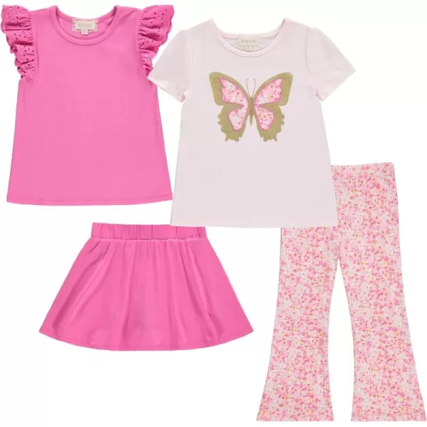 BTween Girls’ 4pk Mix &amp; Match Set - Comfy Stretch, Sizes 4-16