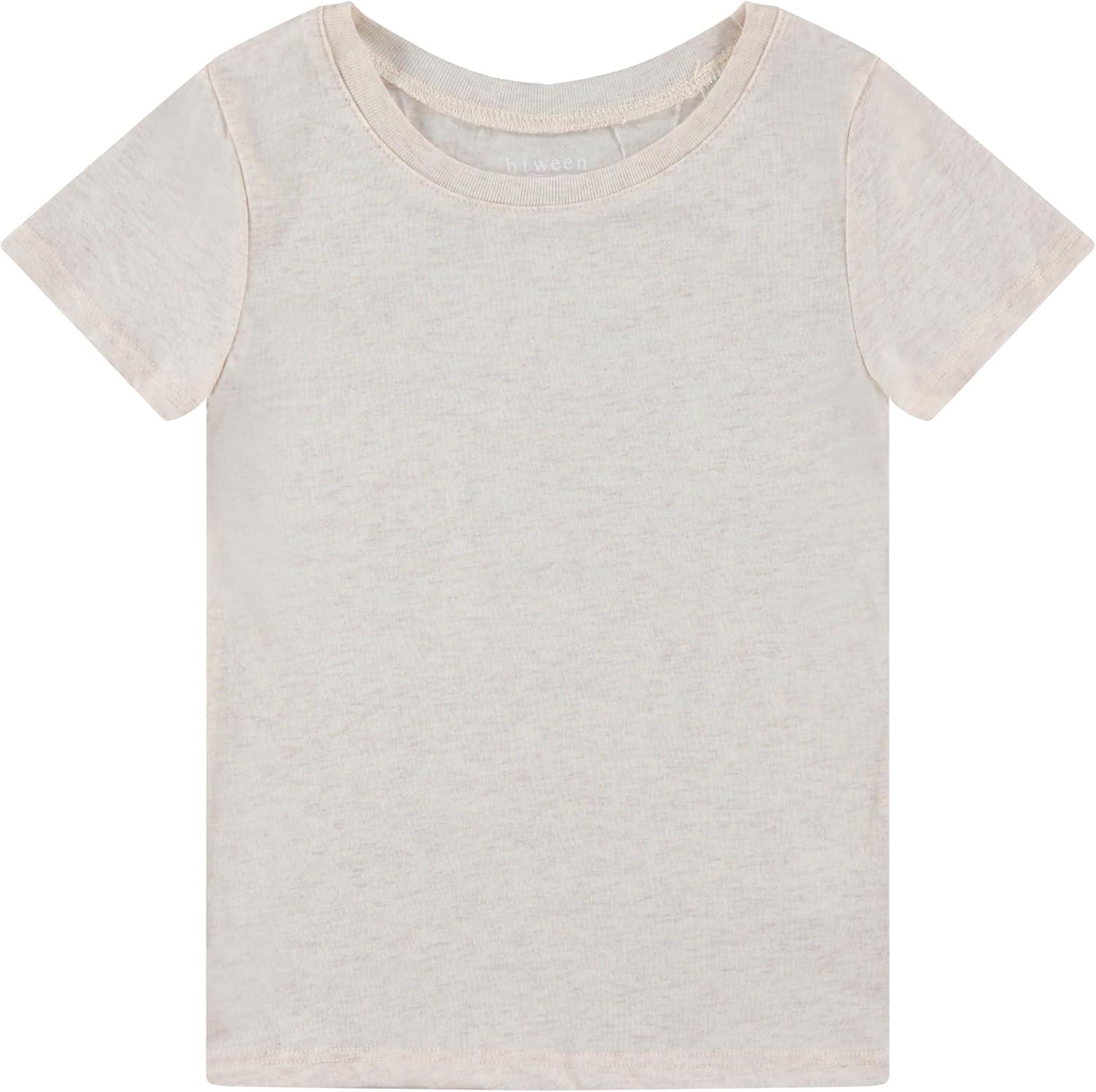 imageBTween Girls 4Piece Tops  Fashionable Short Sleeve TShirt  Casual Daily Shirt for Kids  Assorted ColorsBasc1