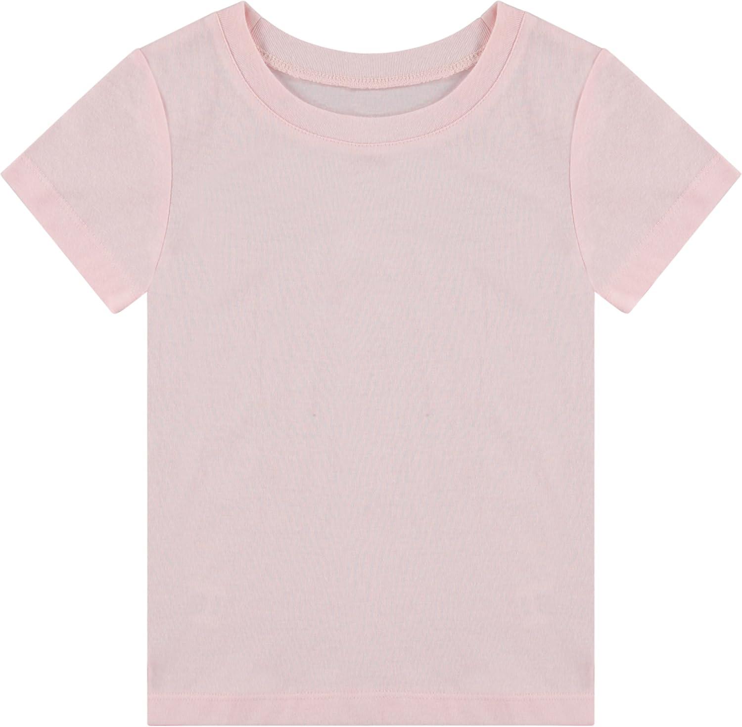 imageBTween Girls 4Piece Tops  Fashionable Short Sleeve TShirt  Casual Daily Shirt for Kids  Assorted ColorsBasic
