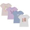 imageBTween Girls 4Piece Tops  Fashionable Short Sleeve TShirt  Casual Daily Shirt for Kids  Assorted ColorsOatm