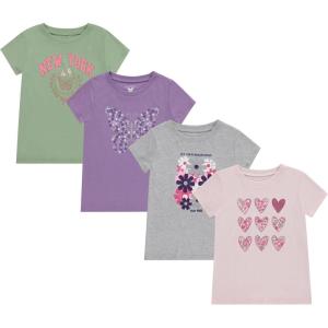 imageBTween Girls 4Pack Long Sleeve Graphic TShirts  Cotton Blend Fun ampamp Vibrant DesignsHgrey 1