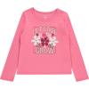 imageBTween Girls 4Pack Long Sleeve Fashion Ribbed Tops  Cotton Blend Fun ampamp Vibrant DesignsFlowr