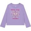 imageBTween Girls 4Pack Long Sleeve Fashion Ribbed Tops  Cotton Blend Fun ampamp Vibrant DesignsLilac