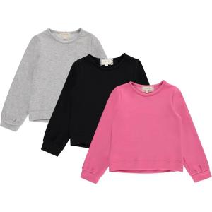 imageBTween Girls 3Piece Crew Neck Fleece Sweatshirt Set Long Sleeve Cotton Blend Pullover Soft and Comfortable Sizes 412Basic