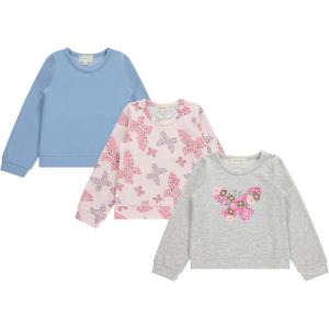 imageBTween Girls 3Piece Crew Neck Fleece Sweatshirt Set Long Sleeve Cotton Blend Pullover Soft and Comfortable Sizes 412Butfl