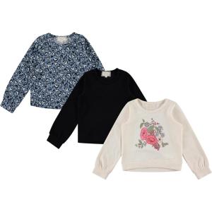 imageBTween Girls 3Piece Crew Neck Fleece Sweatshirt Set Long Sleeve Cotton Blend Pullover Soft and Comfortable Sizes 412Jetbk