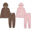 imageBTween 4Pack Girls Activewear ampamp Lounge Clothes Girls Hoodies ampamp Joggers Pants Kids Sweatpants ampamp Pullover Sweatshirts SetButfl