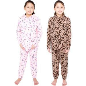 imageBTween 4Pack Girls Activewear ampamp Lounge Clothes Girls Hoodies ampamp Joggers Pants Kids Sweatpants ampamp Pullover Sweatshirts SetButfl