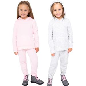 imageBTween 4Pack Girls Activewear ampamp Lounge Clothes Girls Hoodies ampamp Joggers Pants Kids Sweatpants ampamp Pullover Sweatshirts SetPink