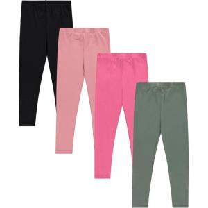imageBTween Kids Girls Fall Fashion Stretch Leggings Comfortable Bottoms Set 4 Pack BundleBasic