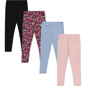 imageBTween Kids Girls Fall Fashion Stretch Leggings Comfortable Bottoms Set 4 Pack BundleChamb