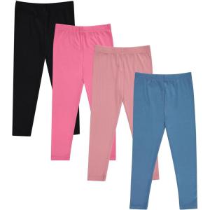 imageBTween Kids Girls Fall Fashion Stretch Leggings Comfortable Bottoms Set 4 Pack BundleJetbk