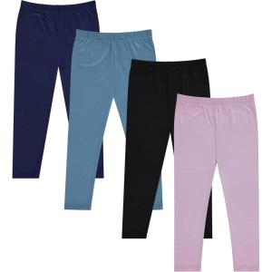 imageBTween Kids Girls Fall Fashion Stretch Leggings Comfortable Bottoms Set 4 Pack BundleOrchd