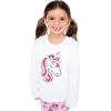 imageBTween Wooby Pajamas for Girls Kids PJs with Plush Shirt Pants Two Piece Animal Sleepwear Jammies Unicorn or Fox DesignIvory