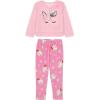 imageBTween Wooby Pajamas for Girls Kids PJs with Plush Shirt Pants Two Piece Animal Sleepwear Jammies Unicorn or Fox DesignPink