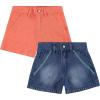 imageBTween 2 Pack Lightweight Denim Shorts for Girls Cotton Blend Sizes 416 Perfect for Comfort Style and Summer FunCoral
