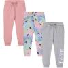 imageBTween Kids Girls Fashion Stretch Waist Ultra Soft Jogger Pants Set 3 Pack BundleMauve