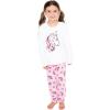 imageBTween Wooby Pajamas for Girls Kids PJs with Plush Shirt Pants Two Piece Animal Sleepwear Jammies Unicorn or Fox DesignIvory