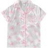 imageBTween Girls Satin Pajama Set 4 Pack Short Sleeve ButtonDown Sleepwear for Kids Soft and Breathable NightwearButfl