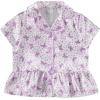 imageBTween Girls Satin Pajama Set 4 Pack Short Sleeve ButtonDown Sleepwear for Kids Soft and Breathable NightwearFlowr