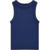 imageGirls 4 Pack Ribbed Tank Tops Sleeveless Cotton Blend Tees for Everyday Wear Layering or Summer Outfits Sizes 414Blue