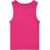 imageGirls 4 Pack Ribbed Tank Tops Sleeveless Cotton Blend Tees for Everyday Wear Layering or Summer Outfits Sizes 414Shell