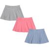 imageBTween 3 Pack Skorts for Girls Kids Scooter Skirts Skirt Layered ShortsIce
