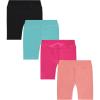 imageBTween Girls 4 Pack Bike Shorts Stretchy Soft High Waist Athletic Shorts for Kids with Fun Prints ColorsJetbk