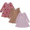 imageBTween Girls Long Sleeve Dresses 3 Pack Soft Cotton Casual Dresses for KidsOrchd