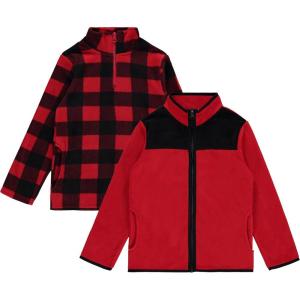 imageBTween Girls Cozy Fleece Jackets for Kids Warm and Cute Winter WearRed