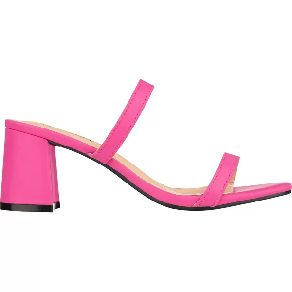 ILLUDE Womens Block Heel Double Band Square Toe Heeled Sandal Slip On Mule  LisaFlamingo Pu