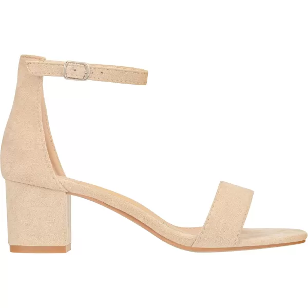 ILLUDE Womens Fashion Ankle Strap Kitten Heel Sandals  Adorable Cute Low Block Heel  JasmineBeige Suede