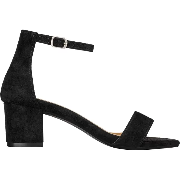 ILLUDE Womens Fashion Ankle Strap Kitten Heel Sandals  Adorable Cute Low Block Heel  JasmineBlack Suede