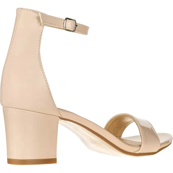 ILLUDE Womens Fashion Ankle Strap Kitten Heel Sandals  Adorable Cute Low Block Heel  JasmineNude Patent