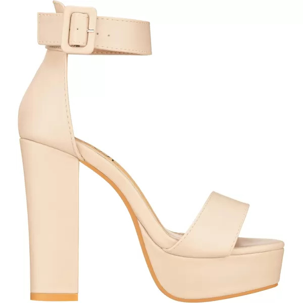 ILLUDE Womens High Heel Platform Sandals Ankle Strap Chunky Heel Sexy Party Heeled Sandals  DarlingNude Pu