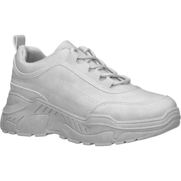 ILLUDE Womens Chunky Platform Sneakers LaceUp Walking Shoes Fashion Chunky Sneakers Causal Dad ShoesGrey Nubuck
