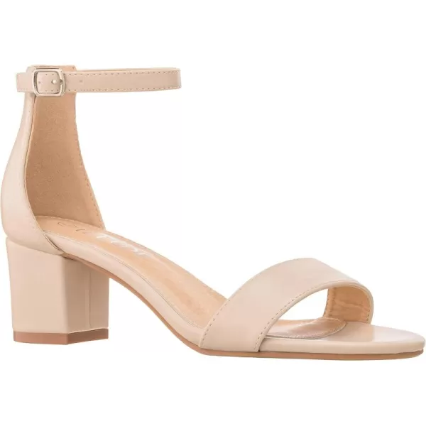 ILLUDE Womens Fashion Ankle Strap Kitten Heel Sandals  Adorable Cute Low Block Heel  JasmineNude Pu