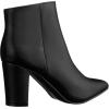 imageILLUDE Womens Fashion Ankle Boots Comfortable Chunky Block Heel Pointed Toe BootiesBlack Pu