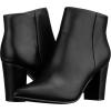 imageILLUDE Womens Fashion Ankle Boots Comfortable Chunky Block Heel Pointed Toe BootiesBlack Pu