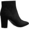 imageILLUDE Womens Fashion Ankle Boots Comfortable Chunky Block Heel Pointed Toe BootiesBlack Suede