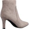 imageILLUDE Womens Fashion Ankle Boots Comfortable Pointed Toe Stiletto Bootie High Heels BootTaupe Suede