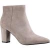 imageILLUDE Womens Fashion Ankle Boots Comfortable Chunky Block Heel Pointed Toe BootiesTaupe Suede