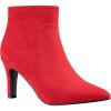 imageILLUDE Womens Fashion Ankle Boots Comfortable Pointed Toe Stiletto Bootie High Heels BootRed Suede