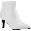 imageILLUDE Womens Fashion Ankle Boots Comfortable Pointed Toe Stiletto Bootie High Heels BootWhite Pu