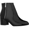 imageILLUDE Womens Low Heel Ankle Boot Casual Zip Up Booties Comfortable Everyday Round Toe BootieBlack Patent