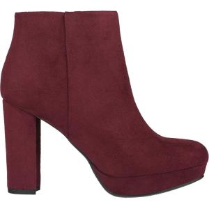 imageILLUDE Womens Ankle Bootie Side Zip Comfortable Block Heel Chunky Platform Ankle BootsVino Suede