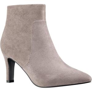 imageILLUDE Womens Fashion Ankle Boots Comfortable Pointed Toe Stiletto Bootie High Heels BootTaupe Suede
