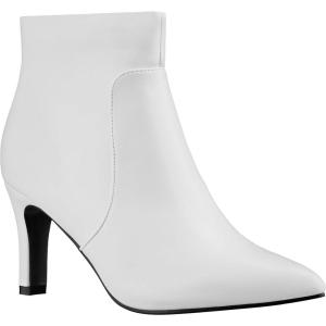 imageILLUDE Womens Fashion Ankle Boots Comfortable Pointed Toe Stiletto Bootie High Heels BootWhite Pu